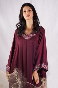 SK 000001 4 Reddish Maroon Jalabiya