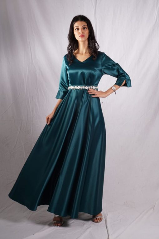 Emerald Cloche Dress