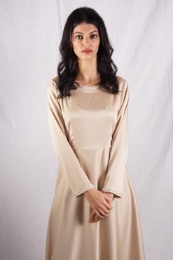 SK 000011 3 Metallic Modest Dress
