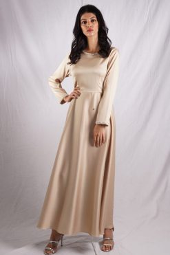 SK 000011 4 Metallic Modest Dress