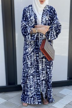 Blue Printed Abaya