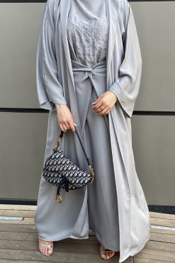 Grey Abaya Set 7 MOISS2108 4 Grey Abaya Set