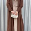 MOISS2111 1 Brown Abaya Set