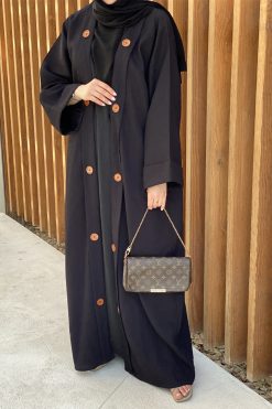 MOiSTREET Black Abaya Set