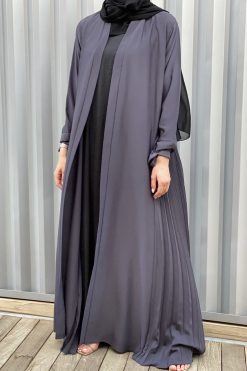 MOISS2115 4 Grey Nada Abaya Set