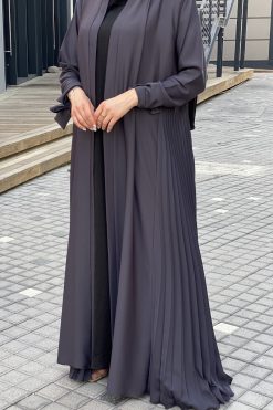 MOISS2115 5 Grey Nada Abaya Set