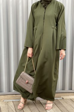 MOISS2120 4 Green Abaya Set