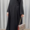 MOISS2122 1 Black Nada Abaya Set
