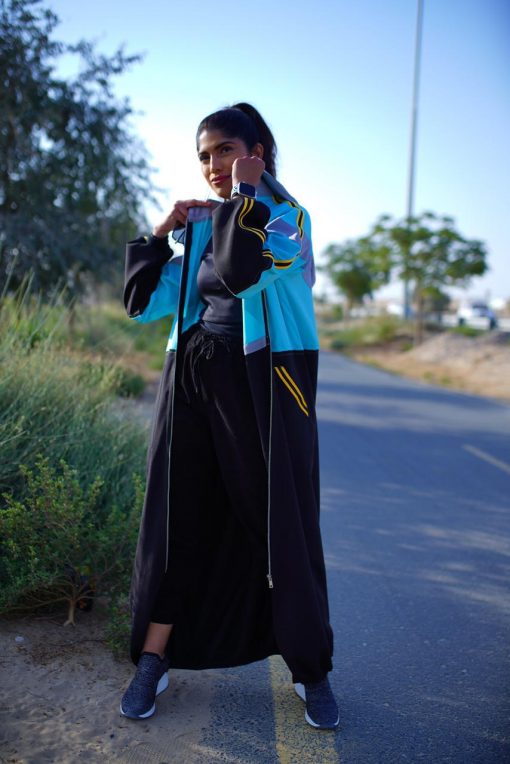Mint Grey Sporty Abaya