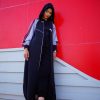 Sporty grey strips abaya