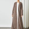 Button Embellished Bisht Abaya