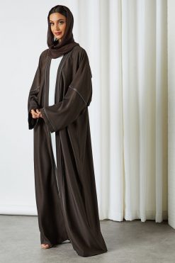 Beads Embellished Bisht Abaya