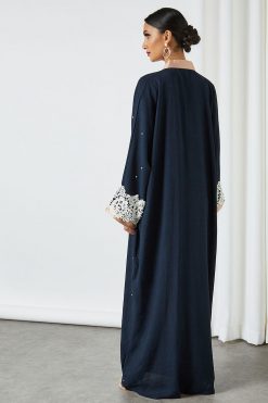 0621 bsi3200 3 Pearls Embellished Abaya