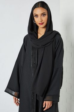 0621 bsi3202 4 Beads Embellished Abaya