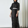 Satin Pleated Shirt With Lulu Belt For Ladies