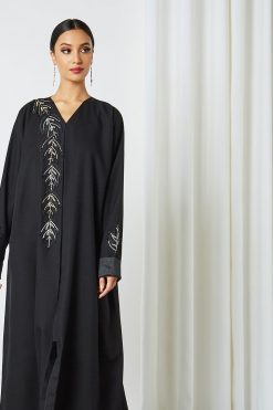 0621 bsi3226 4 Beads Embellished Abaya