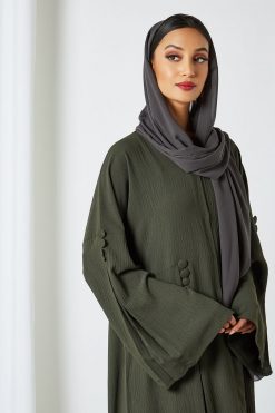 0621 bsi3229 3 Front Open Wide Sleeves Abaya