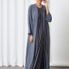 0621 bsi3253 1 2 Piece Grey Color Modest Dress For Ladies