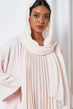 0621 bsi3257 3 2 Piece Pink Color Modest Dress For Ladies