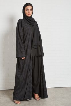0621 bsi3268 3 3 Piece Bisht Style Abaya