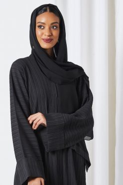 0621 bsi3271 4 Textured Black Abaya