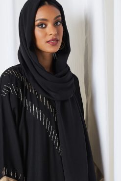 0621 bsi3296 4 Beads Embellished Abaya