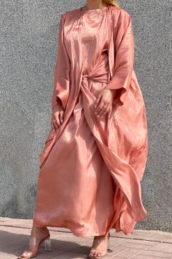 Rust Orange Abaya Set 12 MOI072141 2 1 Rust Orange Abaya Set