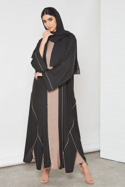 bsi3308 3 Double shirt abaya