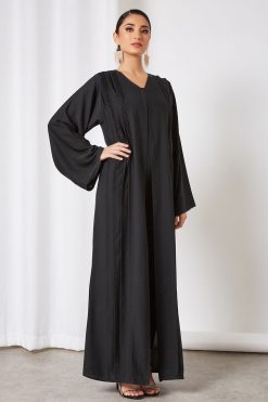 lace embellished abaya