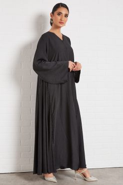 bsi3316 3 Frauk style lace embellished abaya