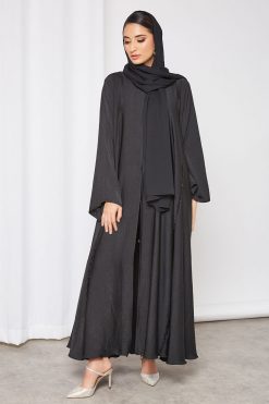 bsi3316 4 Frauk style lace embellished abaya