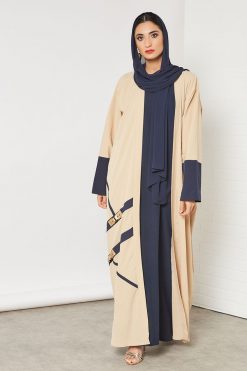 bsi3318 3 Bisht Style Abaya with Inner