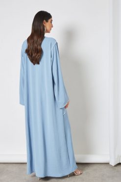 bsi3328 4 double front lace embellished abaya
