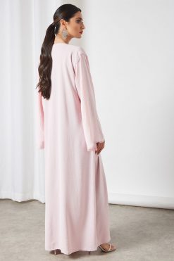 bsi3329 3 double front lace embellished abaya