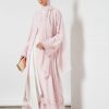bsi3330 1 Embroidered and Mesh Embellished Abaya