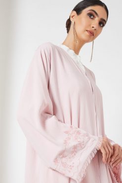 bsi3330 4 Embroidered and Mesh Embellished Abaya