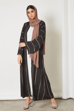 bsi3331 3 Overall embroidered bisht abaya
