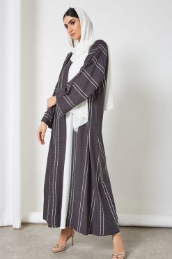 bsi3332 3 Overall embroidered bisht abaya
