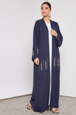 Beads embellished bisht abaya