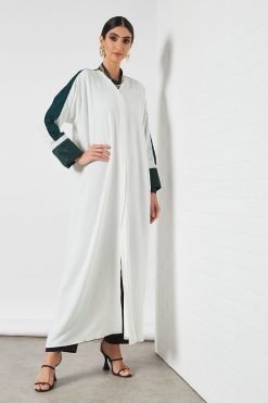 beads embellished abaya