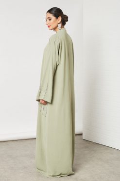bsi3335 3 Beads embellished bisht abaya