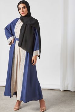 bsi3342 4 Double shirt abaya with inner