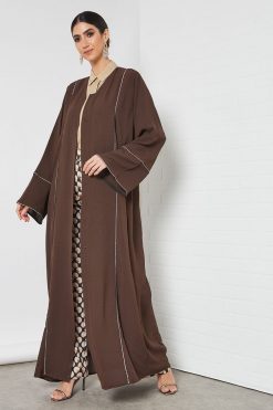 beads embellished abaya