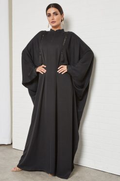 Bahrini style beads embellished abaya