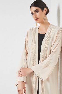 Beads embellished bisht abaya