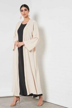 bsi3368 4 Beads embellished bisht abaya