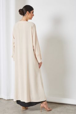 bsi3368 5 Beads embellished bisht abaya