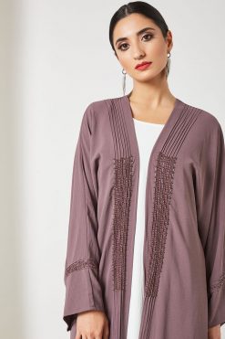 Beads embellished bisht abaya