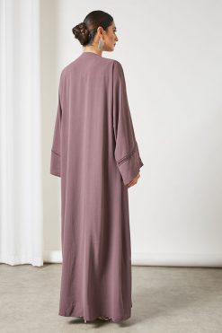 bsi3370 3 Beads embellished bisht abaya