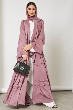Applique & beads embellished abaya